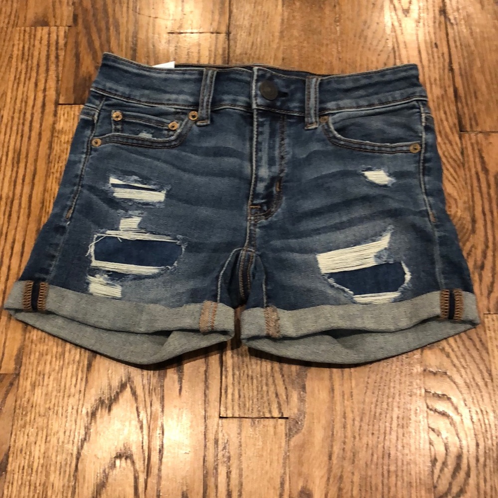 ripped jean shorts